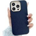 thumbnail image 1 of Leather Pattern Magnetic Case for iPhone, Compatible with MagSafe Wireless Charging (Blue,iPhone 13 Pro Max), 1 of 7