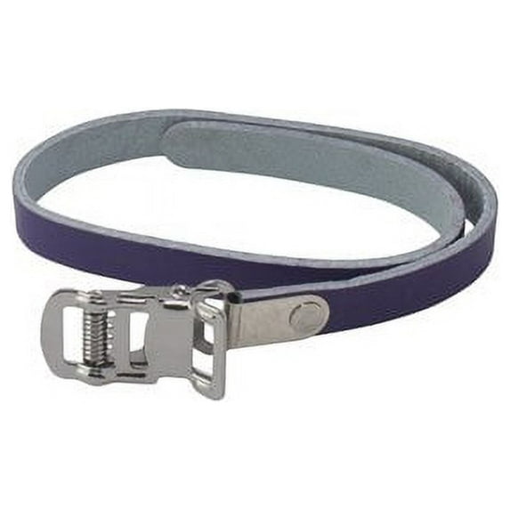 Leather Pedal Toe Bike Straps, Blue, Pair (2 PCS)