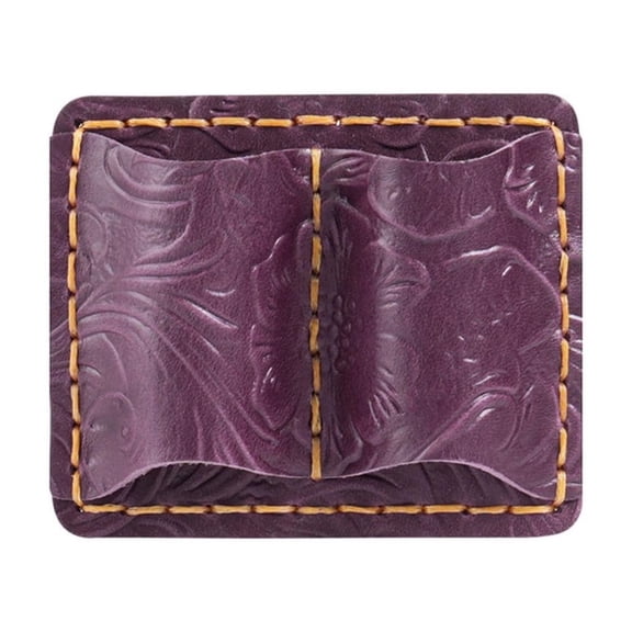 Pen Holder with Clip Double Hole Leather Pen Clip Holder for Notebook Journal