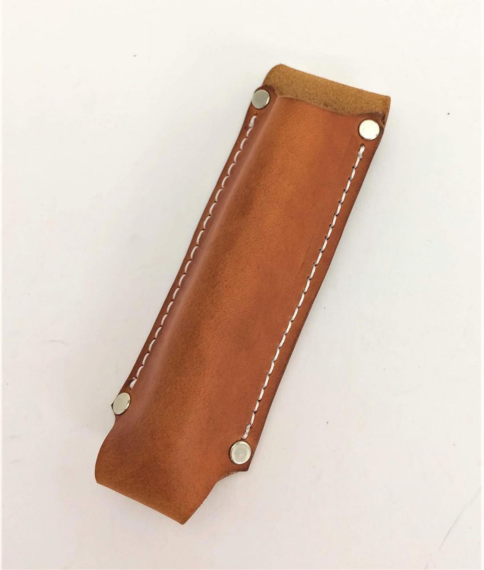 Leather Pen Light Flashlight Holster For Stylus And Other AAA Battery LED Flashlights (Saddle