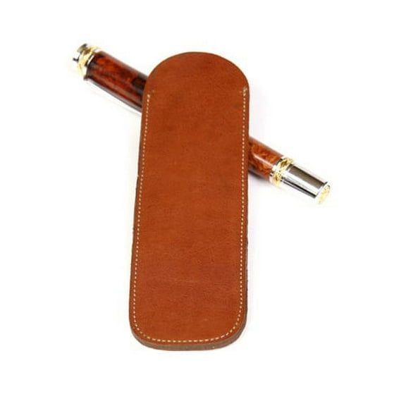 Leather Pen Slip - Tan Double