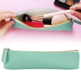 thumbnail image 1 of Leather Pencil Pouch, Slim Pencil Bag, Zipper Pencil Case, Stationery Pouch Bag, Portable Cosmetic Bag, Glasses Pouch, Small Travel Kit Storage Pouch, Office Supplies Organizer, Green, 1 of 7