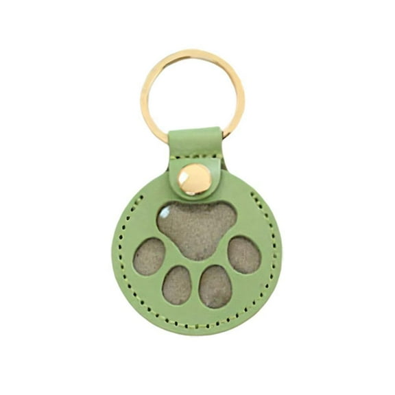 Leather Pet Memorial Keychain, Memorial Collection Key Chain of Cat and Dog Fur, Cute Paw Shaped Pet Memorial Keepsake Keychain, Memorials Gift for Pet Lovers