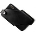 thumbnail image 1 of Leather Phone Holster, Phone Holder for Belt Loop, Cell Phone Cases, Leather Belt Pouch with Magnetic Button Darkbrown, 1 of 16