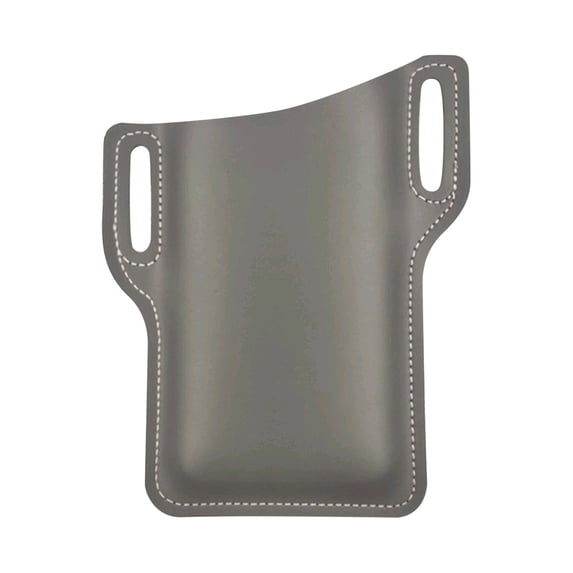 Leather Phone Pouch Anti Fall, Usupdd Universal Waist Mobile Phone Bag for Outdoor, Belt Clip Anti Drop Cell Phone Holster Case for Running Cycling Travel, Dark Gray