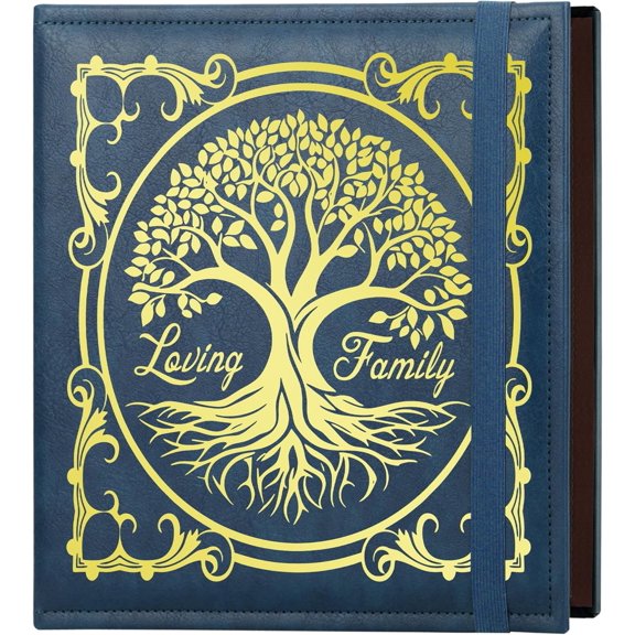 Leather Photo Album 4x6 200 Photos,Slip-in Photo Album Book with 50 Pages, Vintage Memory Albums Book for for Family Wedding Anniversary Baby Vacation Family Tree