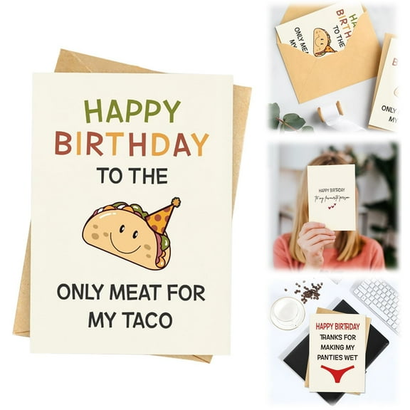 Leather Photo Album New Birthday Card With Envelope Fun Birthday Card Humorous Birthday Gift Blessing Card, Party Greeting Card