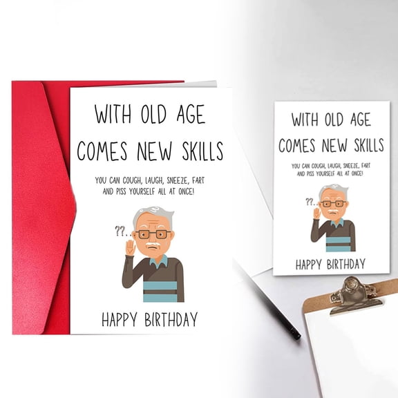 Leather Photo Album Parody Birthday Card Funny Birthday Card For Him Her Birthday Card For Friends Family Now Go Have A Tremendous Birthday,Red Party Greeting Card