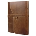 thumbnail image 1 of Leather Photo Album, Vintage Bookbound Wrap Scrapbook Style Holds 200 - 5"x7", "4x6" Photos by Rustic Town, Brown, 1 of 9