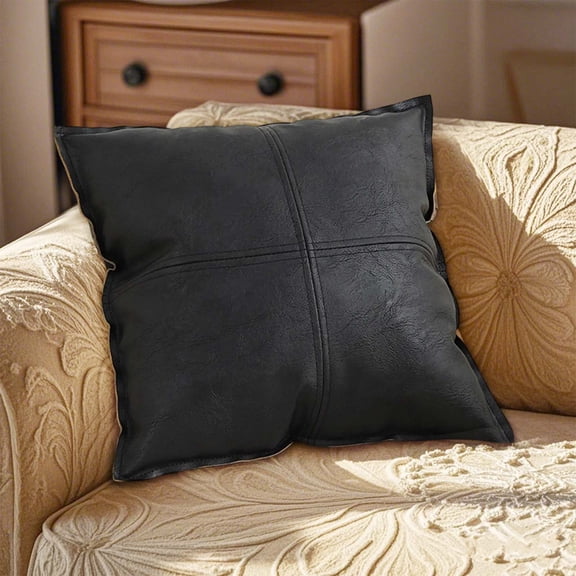 Leather Pillow with Storage Bag | One Second Disassembly Deformation Pillow | Multi-Functional Pillow Cover for Living Room Couch Bed | Convertible Pillow to Storage Organizer for Small Home