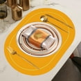 thumbnail image 1 of Leather Placemat Set - Oil Proof Dining Table Mat, Heat Resistant Oval Place Mats for Daily Use, Non-Slip Washable Placemats for Kitchen, Hotel, Home Dining - Reversible Two-Tone Leather Placemat, 1 of 8