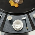 thumbnail image 1 of Leather Placemats for Dining Table, Fan-Shaped Heat-Resistant Table Mats, Western Style Restaurant Hotel Decor, Waterproof Washable Scratch-Proof Table Setting Accessories for Kitchen Home(1 pc), 1 of 6