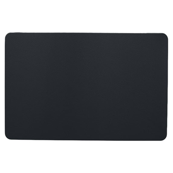 Beautynvta Rectangular Leather Placemats, Heat Resistant Placemats for Dining Table, Double Thickened Enhance Insulation and Conservation Table, Coffee Mats, 11.8" x 17.7", Black