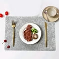 thumbnail image 1 of Leather Placemats Set of 6 - Non Slip Heat Resistant Table Mats for Dining Table - Washable Easy Clean Hot Pads for Kitchen Counter - Indoor Outdoor Use for Home Dining or Formal Banquet, 1 of 6