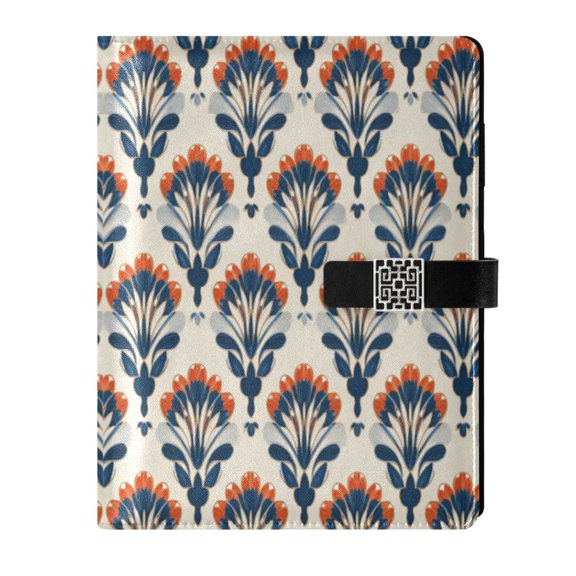 Leather Planner Leather Notebook Notebook Journal Binder Design Pen Pocket Design Convenient for Storage Art Deco Floral