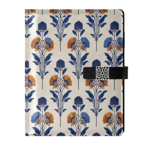 Leather Planner Leather Notebook Notebook Journal Binder Design Pen Pocket Design Convenient for Storage Art Deco Pattern
