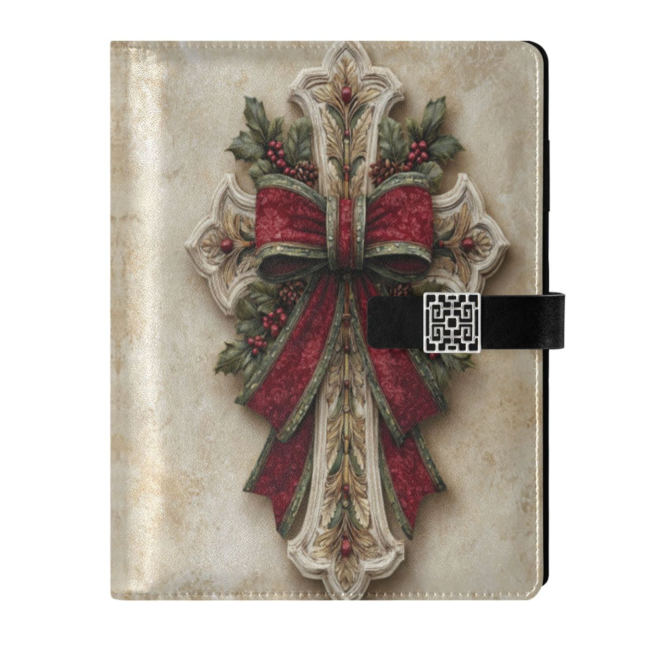 Leather Planner Leather Notebook Notebook Journal Binder Design Pen Pocket Design Convenient for Storage Beautiful Christmas Cross