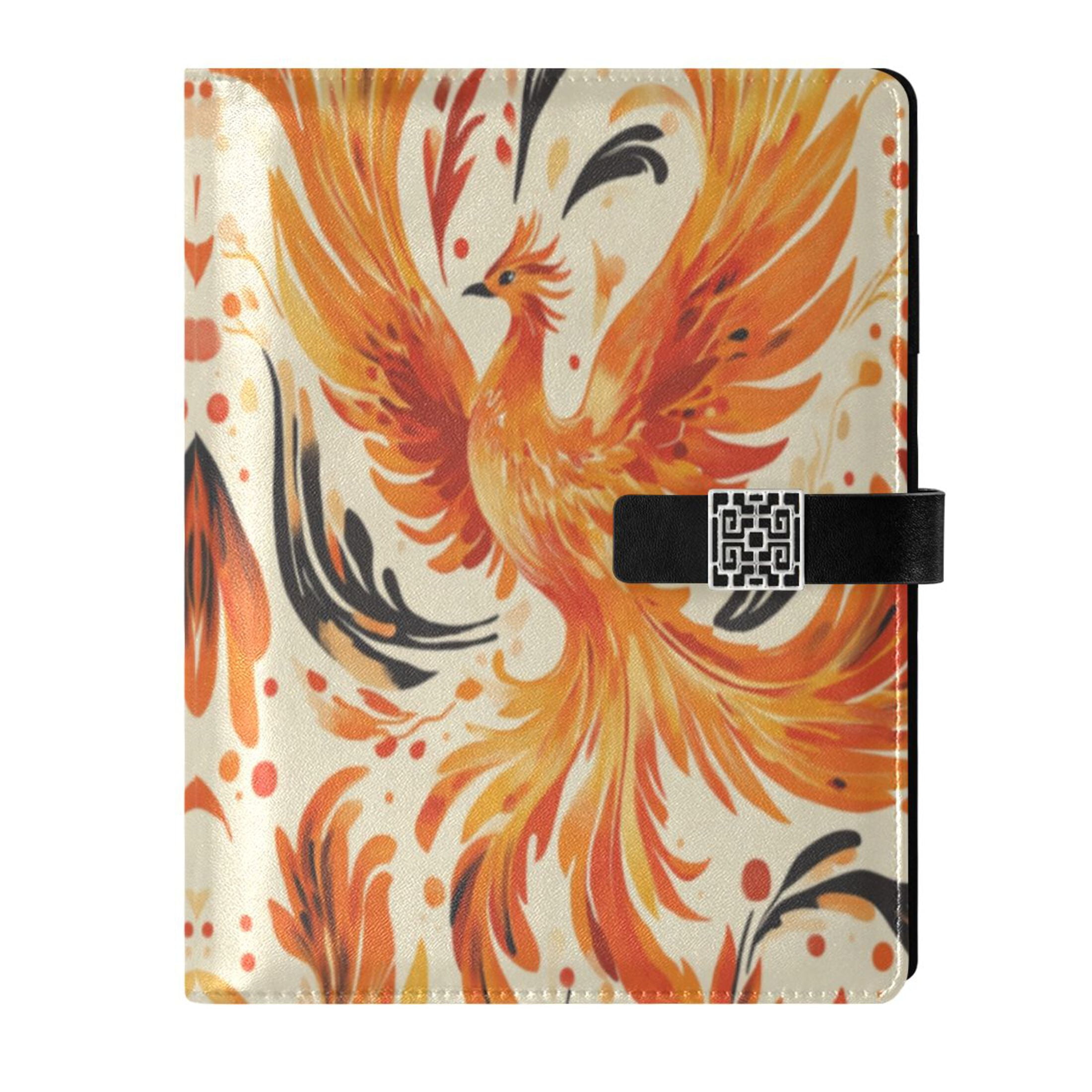 Leather Planner Leather Notebook Notebook Journal Binder Design Pen Pocket Design Convenient for Storage Beautiful Golden Phoenix