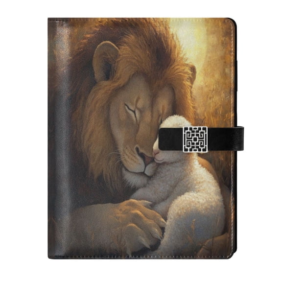 Leather Planner Leather Notebook Notebook Journal Binder Design Pen Pocket Design Convenient for Storage Beautiful Lion Sheep
