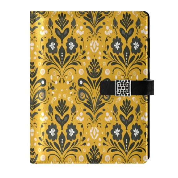 Leather Planner Leather Notebook Notebook Journal Binder Design Pen Pocket Design Convenient for Storage Beautiful Yellow