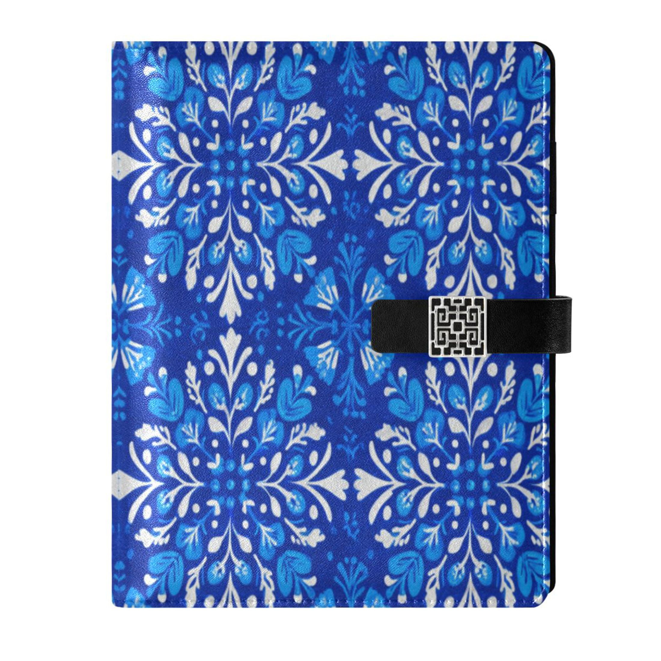 Leather Planner Leather Notebook Notebook Journal Binder Design Pen Pocket Design Convenient for Storage Blue Beautiful
