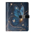 thumbnail image 1 of Leather Planner Leather Notebook Notebook Journal Binder Design Pen Pocket Design Convenient for Storage Butterflies Flutter, 1 of 6
