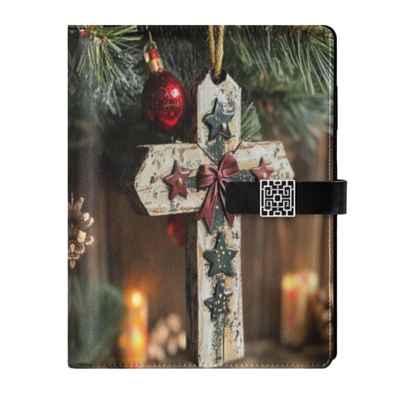 Leather Planner Leather Notebook Notebook Journal Binder Design Pen Pocket Design Convenient for Storage Christmas Cross