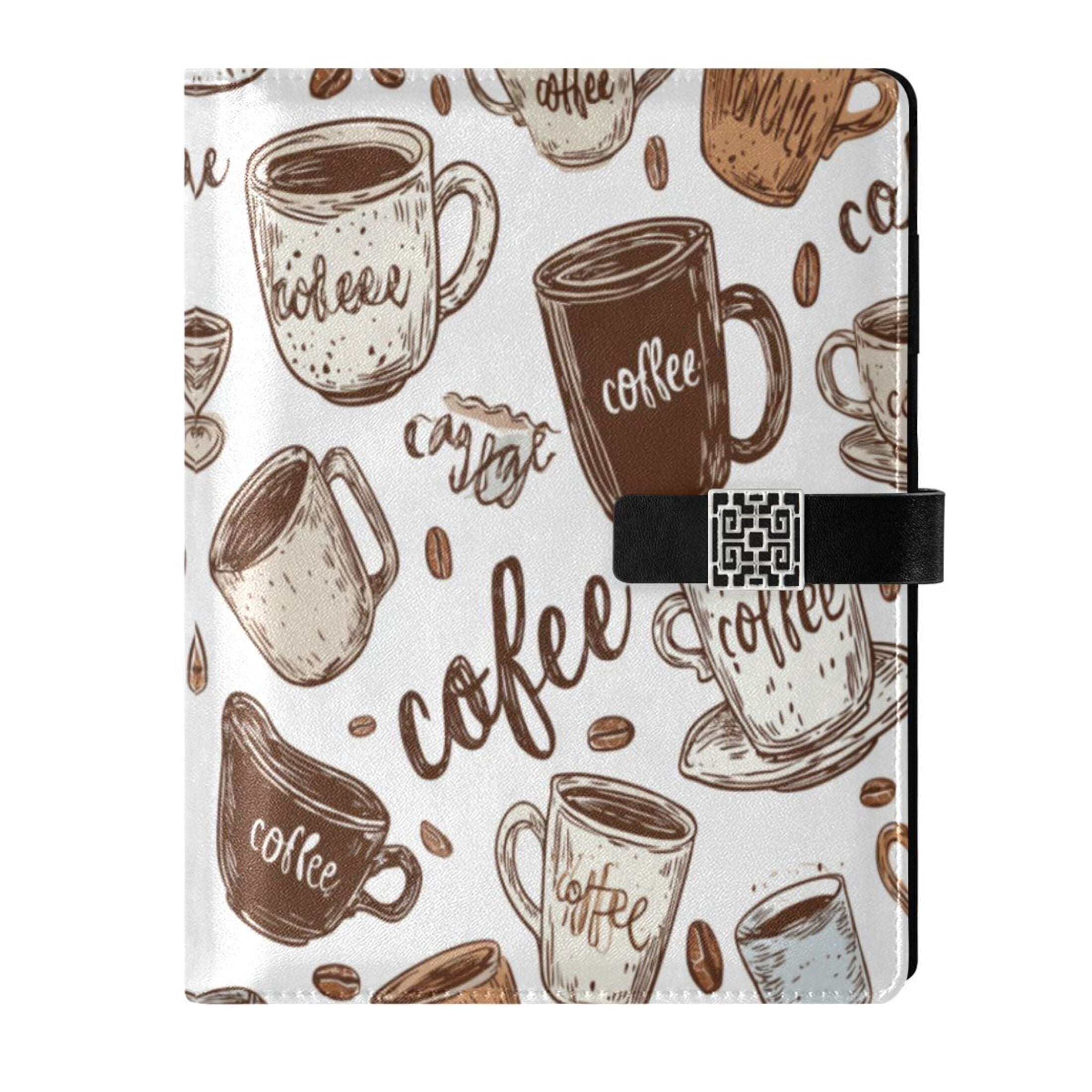 Leather Planner Leather Notebook Notebook Journal Binder Design Pen Pocket Design Convenient for Storage Coffee Cup Seamless
