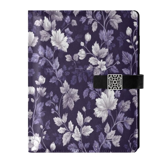 Leather Planner Leather Notebook Notebook Journal Binder Design Pen Pocket Design Convenient for Storage Colorful Vector Floral Art