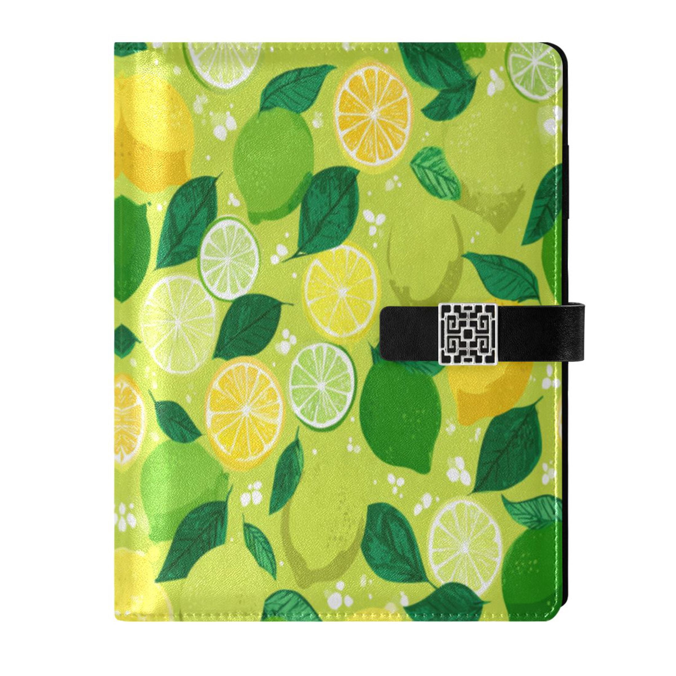 Leather Planner Leather Notebook Notebook Journal Binder Design Pen Pocket Design Convenient for Storage Cute Lemon