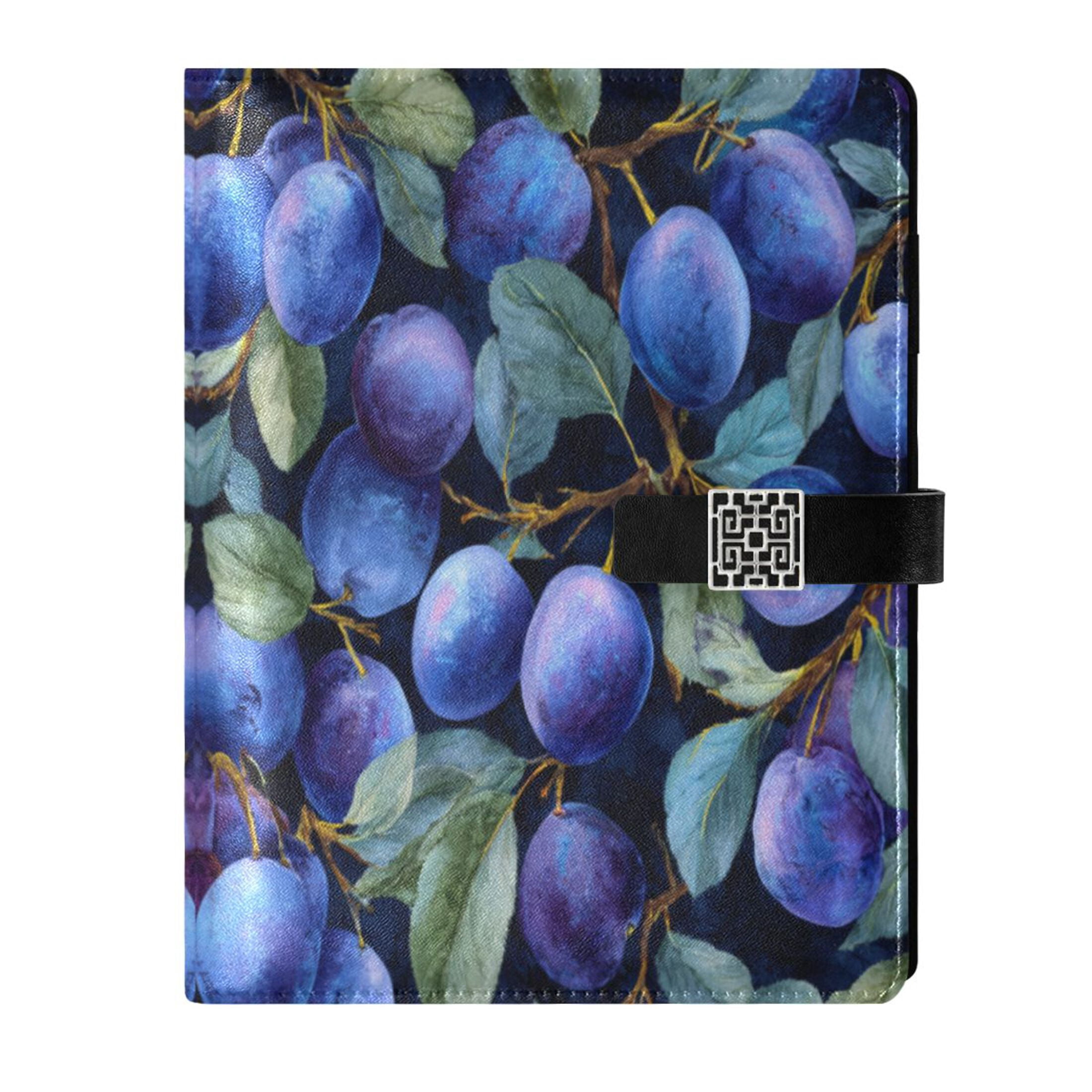 Leather Planner Leather Notebook Notebook Journal Binder Design Pen Pocket Design Convenient for Storage Deep Blue Plum