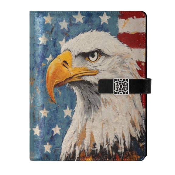 Leather Planner Leather Notebook Notebook Journal Binder Design Pen Pocket Design Convenient for Storage Eagle Pattern