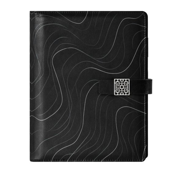 Leather Planner Leather Notebook Notebook Journal Binder Design Pen Pocket Design Convenient for Storage Flat Geometric Vector
