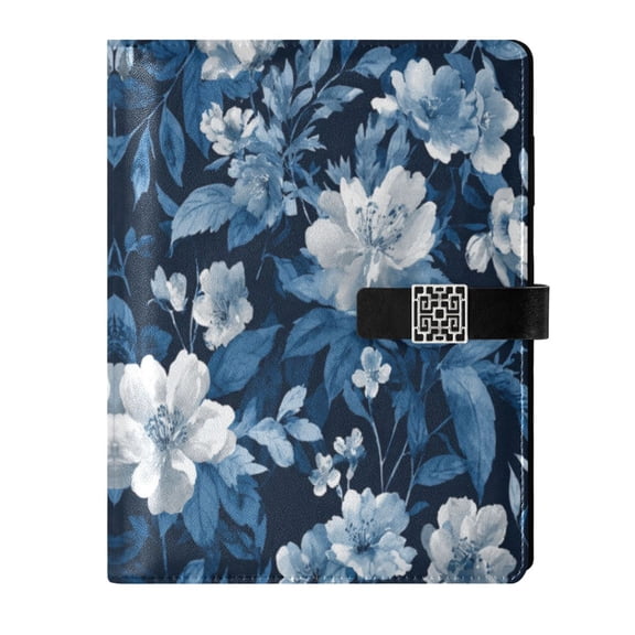 Leather Planner Leather Notebook Notebook Journal Binder Design Pen Pocket Design Convenient for Storage Indigo Blue Ink Wash