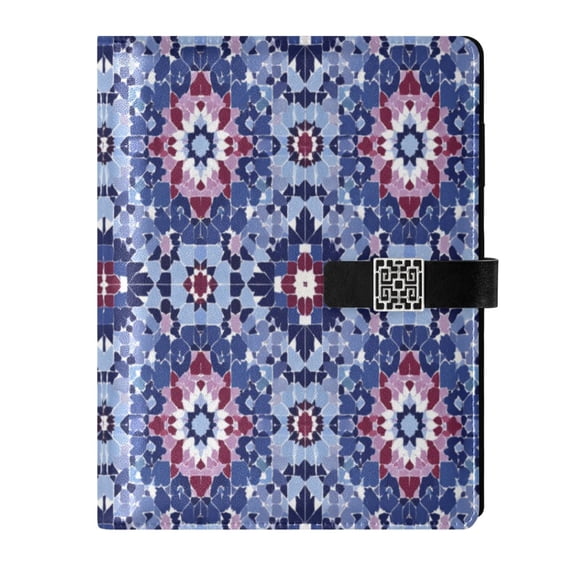 Leather Planner Leather Notebook Notebook Journal Binder Design Pen Pocket Design Convenient for Storage Indigo Tile Ruby Accents