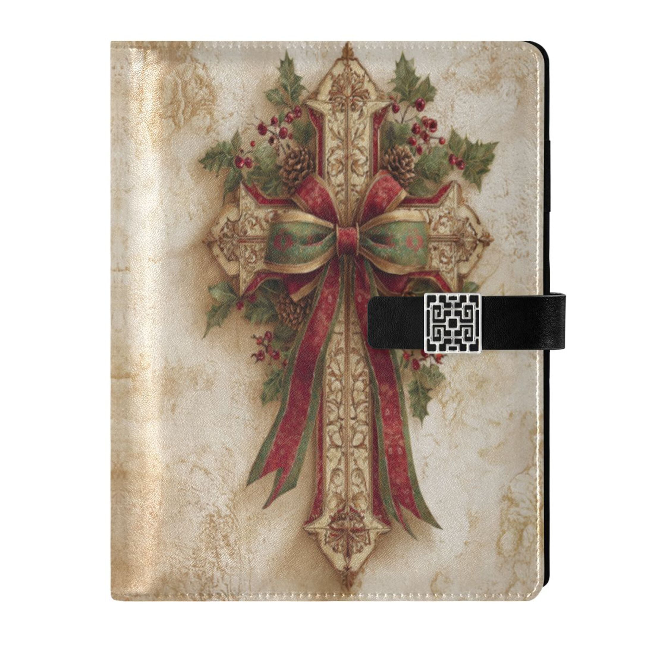 Leather Planner Leather Notebook Notebook Journal Binder Design Pen Pocket Design Convenient for Storage Lovely Christmas Cross