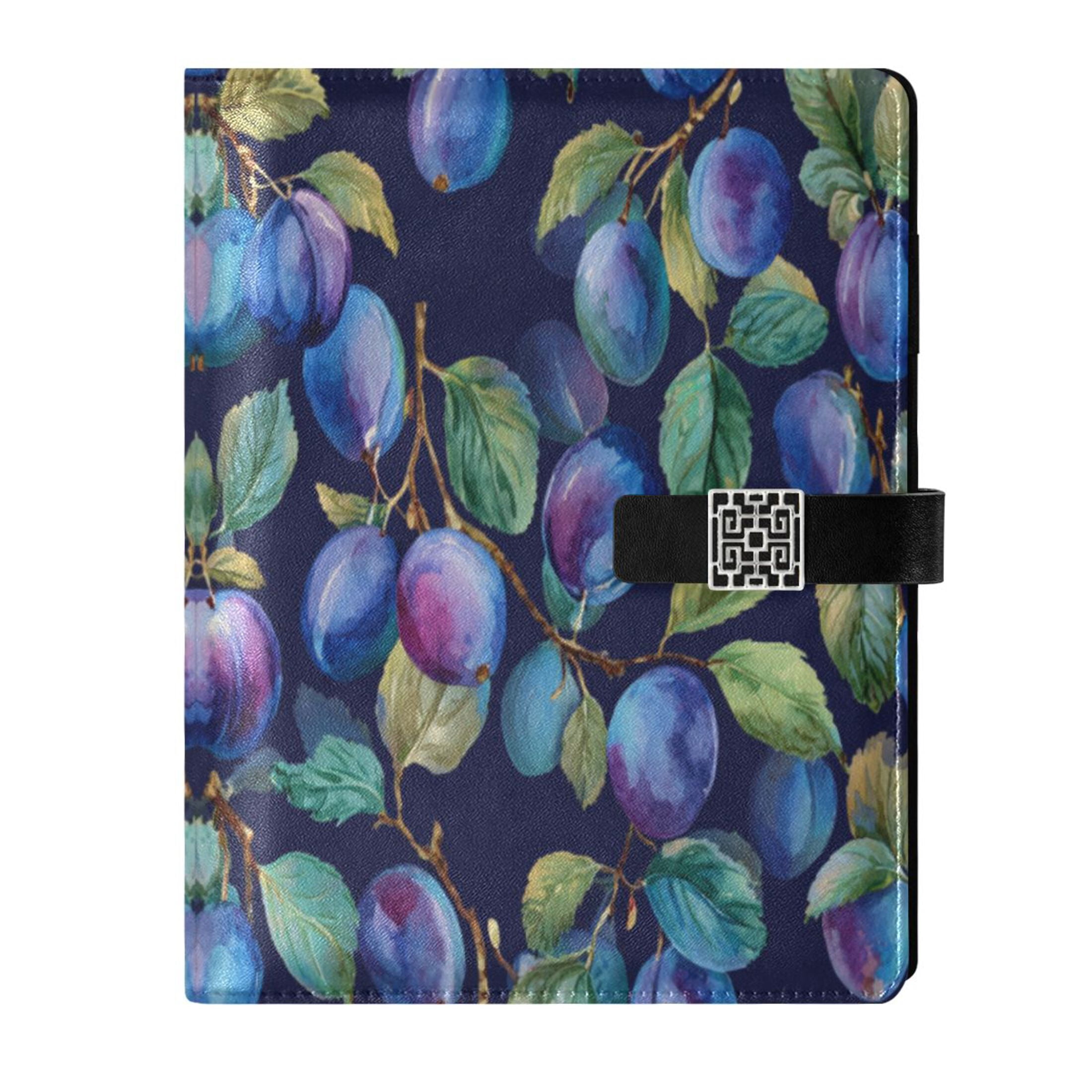 Leather Planner Leather Notebook Notebook Journal Binder Design Pen Pocket Design Convenient for Storage Plums
