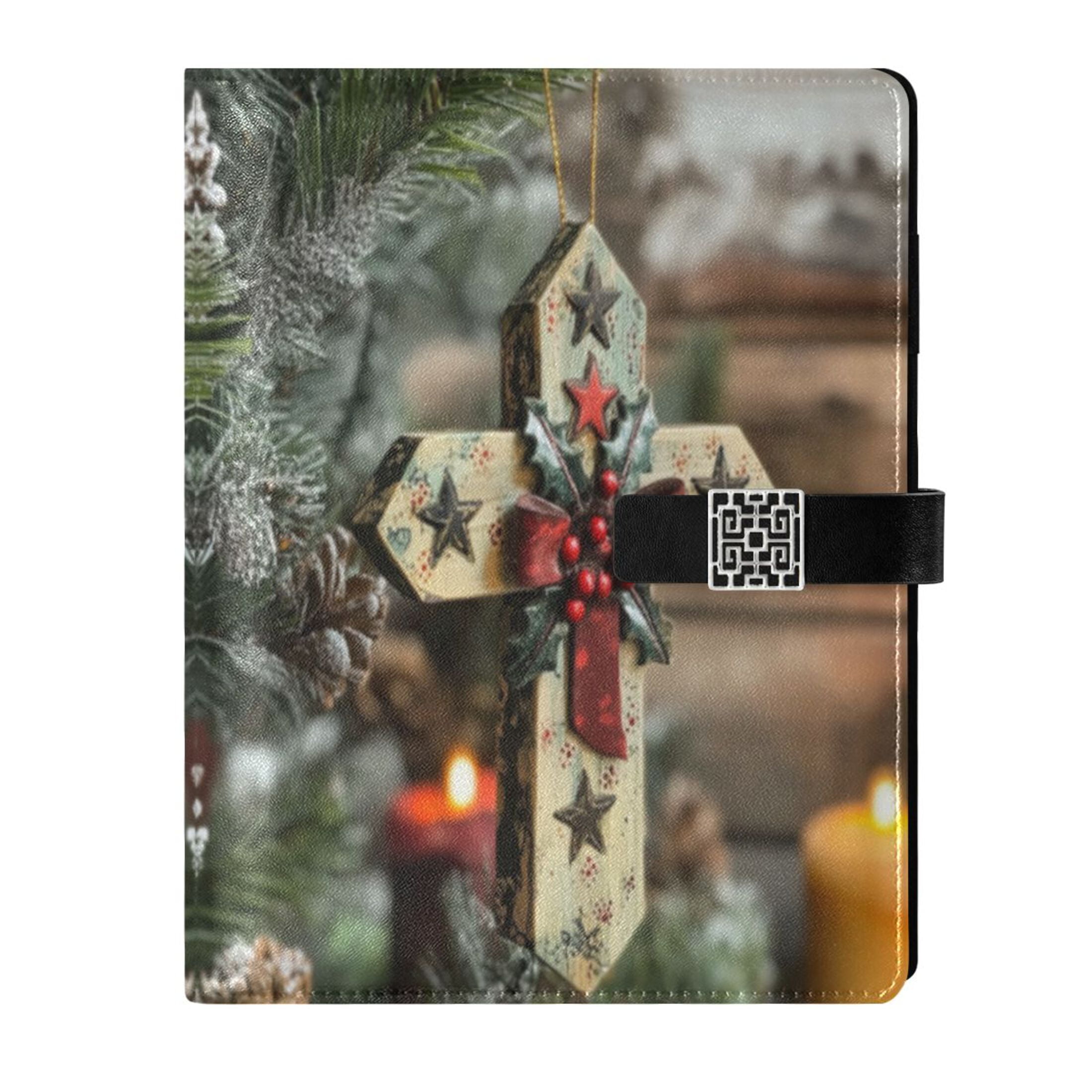 Leather Planner Leather Notebook Notebook Journal Binder Design Pen Pocket Design Convenient for Storage Pretty Christmas Cross
