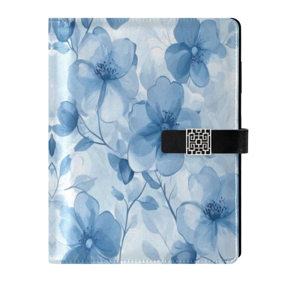 Leather Planner Leather Notebook Notebook Journal Binder Design Pen Pocket Design Convenient for Storage Pretty Lovely Flowers Seamless