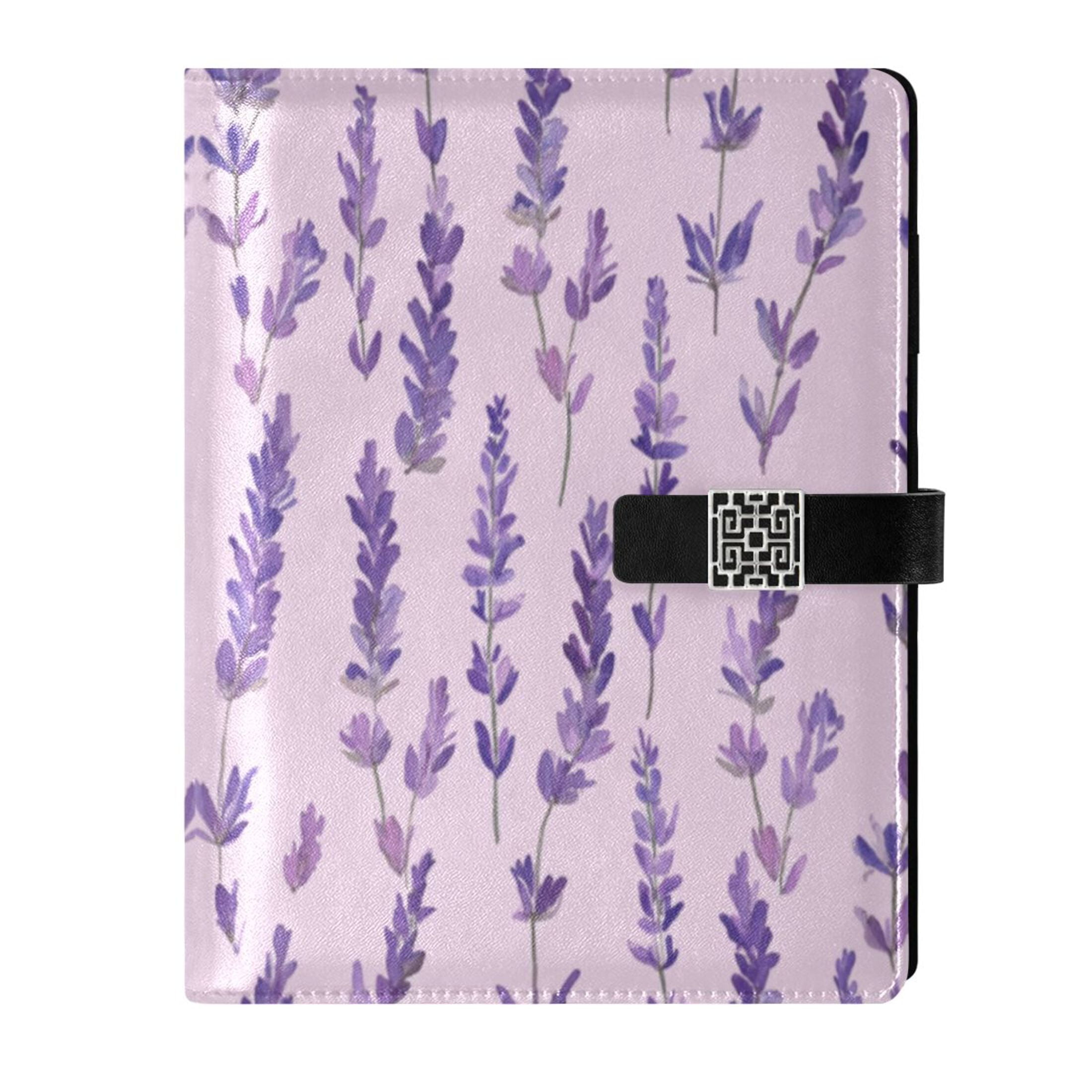 Leather Planner Leather Notebook Notebook Journal Binder Design Pen Pocket Design Convenient for Storage Purple Lavender