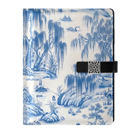 Leather Planner Leather Notebook Notebook Journal Binder Design Pen Pocket Design Convenient for Storage River Willow