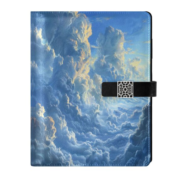 Leather Planner Leather Notebook Notebook Journal Binder Design Pen Pocket Design Convenient for Storage Sky