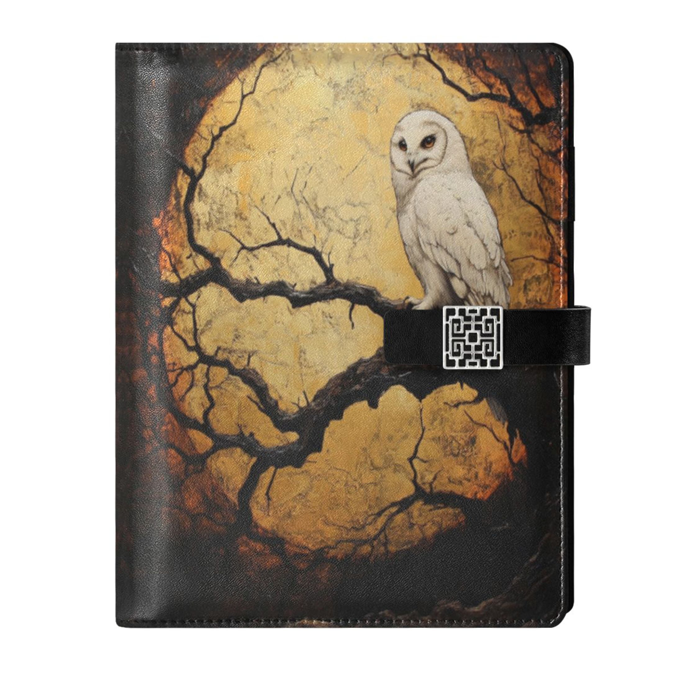 Leather Planner Leather Notebook Notebook Journal Binder Design Pen Pocket Design Convenient for Storage Tree Owl