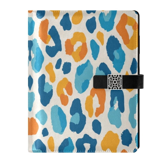 Leather Planner Leather Notebook Notebook Journal Binder Design Pen Pocket Design Convenient for Storage Vector Blue Spot Pattern