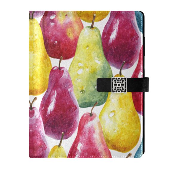 Leather Planner Leather Notebook Notebook Journal Binder Design Pen Pocket Design Convenient for Storage Watercolor Pear Mix Tones