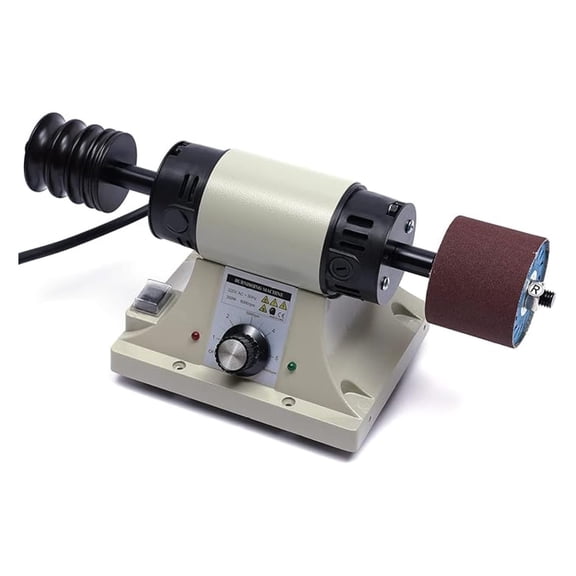 Leather Polisher Burnisher, 350W Electric Edge Grinding Machine, 0-10000 RPM, Adjustable Speed, Grinding Head Sander with Grinding Heads for Leather Edge Finishing Polishing