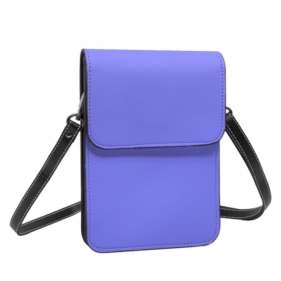 Leather Portable Mobile Phone Bag Purse Purse Satchels 5.37.5in Scratch-Proof Dustproof For Shopping Work Dating Travel Lightpurple