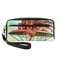 thumbnail image 1 of YFYANG Leather Portable Travel Small Makeup Bag, Multifunctional Storage Bag, Flying Fashion Lady Pattern Cosmetic Bag, 1 of 4