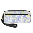 thumbnail image 1 of YFYANG Leather Portable Travel Small Makeup Bag, Multifunctional Storage Bag, Purple Abstract Camouflage Pattern Cosmetic Bag, 1 of 4
