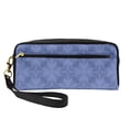 thumbnail image 1 of YFYANG Leather Portable Travel Small Makeup Bag, Multifunctional Storage Bag, Purple Star Pattern Cosmetic Bag, 1 of 4